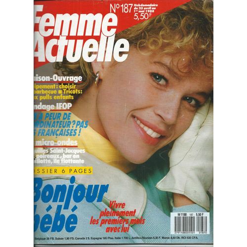Femme Actuelle 25/04/1988 Barbra Streisand, Diane Keaton, François Feldman, John Cougar, Stéphane Audran, Demis Roussos, Deneuve, Maurice Baquet, Sinead O'connor, Brigitte Fossey, Marie France Pisier