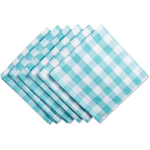 ERYI-Ensemble De Serviettes De Table En Coton, Bleu Turquoise