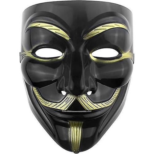 Hacker Anonyme Masque Noir V Pour Vendetta Masque Pour Enfants Femmes Hommes Halloween Party Costume Cosplay Noir