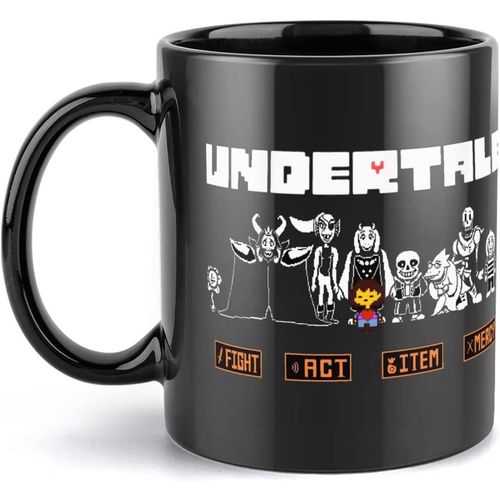 Tasse Undertale Jeu Personnage Tasse À Café Vaisselle Drôle Tasse En Céramique Noire Gobelet Tasse À Thé Tasse De Petit Déjeuner Tasse Cadeau D'anniversaire De Mode Tasse Créative 330 Ml