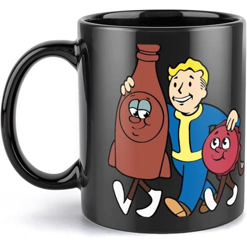 Tasse Fallout 4 Tasse À Café Vaisselle Drôle Tasse En Céramique Noire Tasse À Thé Tasse De Petit Déjeuner Mode Cadeau D'anniversaire Tasse Créative 330ml