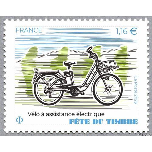 France 2023, Très Beau Timbre Neuf** Luxe Yvert 5658 Fête Du Timbre, Vélo À Assistance Électrique.