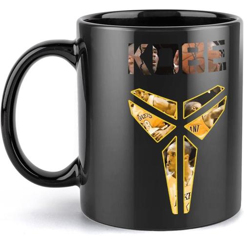 Tasse Kobe Bryant Kobe Tasse À Café Vaisselle Drôle Tasse En Céramique Noire Tasse À Thé Tasse De Petit Déjeuner Cadeau D'anniversaire À La Mode Tasse Créative 330 Ml