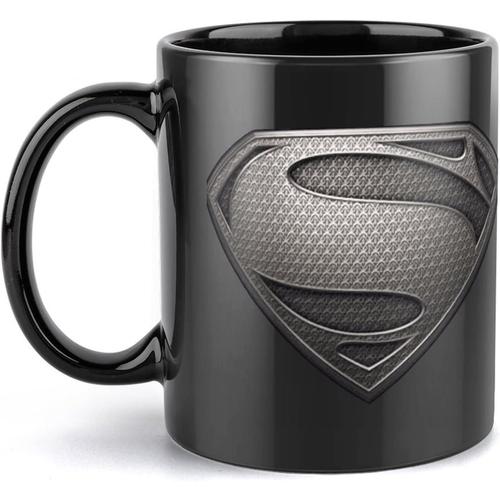 Tasse Superman Tasse À Café Vaisselle Drôle Tasse En Céramique Noire Tasse À Thé Tasse De Petit Déjeuner Mode Cadeau D'anniversaire Tasse Créative 330ml