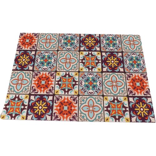 ERYI-Tapis De Bar À Café, Support En Caoutchouc Antidérapant, Napperon De Table Aux Couleurs Vives, Motifs Riches Pour Salle À Manger (40 * 50Cm)