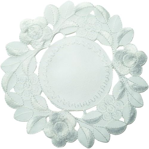 Eryi-Lot De 2 Sets De Table En Dentelle Rétro - Décoration Bohème - Dessous De Verre En Macramé - Motif Floral Brodé - Dessous De Verre - Pour Cuisine, Salon, Hôtel, Bureau, Café, Restaurant - 20 Cm