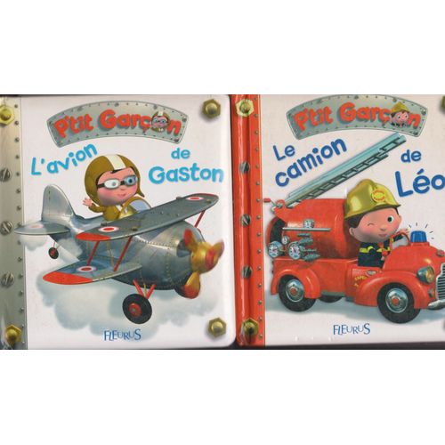 Lot De 3 Livres P'tit Garcon .Le Camion De Léon- L'avion De Gaston . La Voiture D'arthur  Emilie Beaumont /