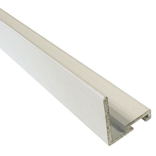 HOMEWELL - Cornière basse pour placard coulissant, rainure pour balai anti-poussière - Lg 1.5m (Laqué blanc)