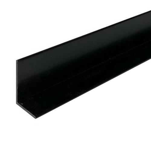 HOMEWELL - Cornière en aluminium 15mm x25mm x1.3mm, lg 1000mm (Laqué noir mat)