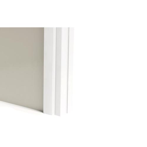 HOMEWELL - Profilé poignée aluminium Styldoor pour portes de placard coulissant d'ép. 19mm, laqué blanc, longueur 2.55m