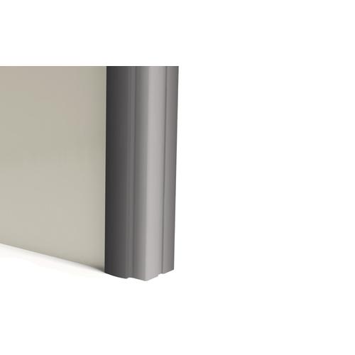 HOMEWELL - Profilé poignée aluminium Styldoor pour portes de placard coulissant d'ép. 19mm, inox brossé, longueur 2.55m