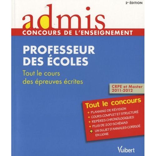 Professeur Des Écoles - Tout Le Cours Des Épreuves Écrites