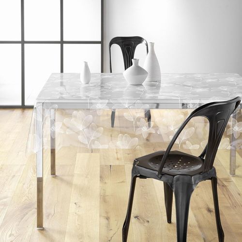 Eryi-, Nappe Cristal Rectangle (140 X 240 Cm) Danela Blanc, Pvc Imprimé 14 / 100e