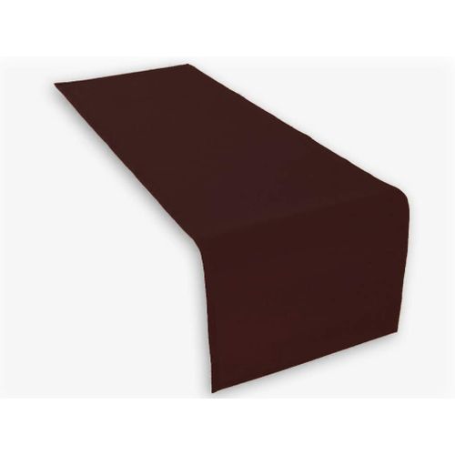 Eryi-1 X Chemin De Table En Couleur Chocolat 45x150 Cm 100% Coton 285 Gr/Qm. Excellent Qualité. Produit De Marque Lemos-Home.