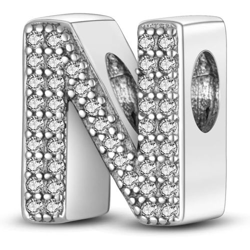Eryi-Charme Pearl En Forme De Lettre De A À Z Pour Bracelet, En Argent Sterling 925, Compatible Avec Les Bracelets Et Colliers Pandora, Compatible Avec Les Bracelets Européens Pour Femmes Et Filles X