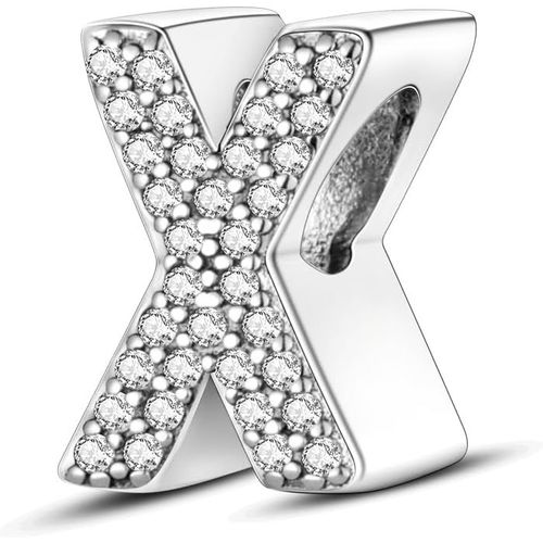 Eryi-Charme Pearl En Forme De Lettre De A À Z Pour Bracelet, En Argent Sterling 925, Compatible Avec Les Bracelets Et Colliers Pandora, Compatible Avec Les Bracelets Européens Pour Femmes Et Filles X
