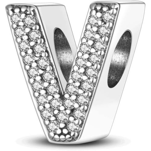 Eryi-Charme Pearl En Forme De Lettre De A À Z Pour Bracelet, En Argent Sterling 925, Compatible Avec Les Bracelets Et Colliers Pandora, Compatible Avec Les Bracelets Européens Pour Femmes Et Filles X