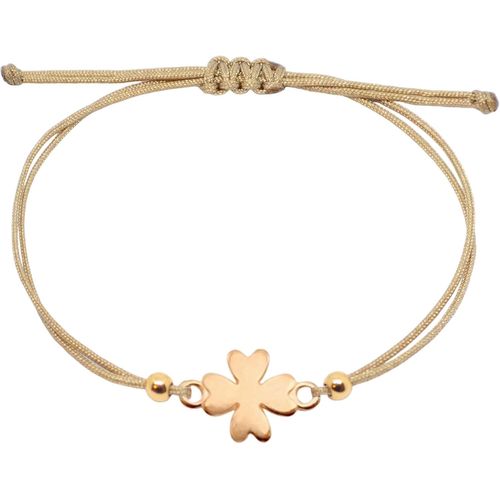 Eryi-Bracelet Trèfle Pour Femme - Or Rose - Porte-Bonheur Fait Main - Avec Trèfle - Taille Réglable - Avec Emballage Cadeau