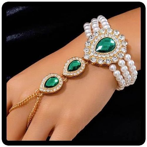 Eryi-Vintage Perles Collier Bracelet Mariée Mariage Collier Collier Cristal Bijoux De Mariée Accessoires Pour Femmes