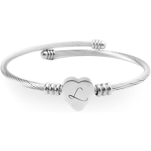 Eryi-Bracelet Lettre L Avec C?ur Et Initiale De Nom Argent, Câble Réglable, Femme, Cadeaux Pour Maman, Petite Amie, Épouse, Fille