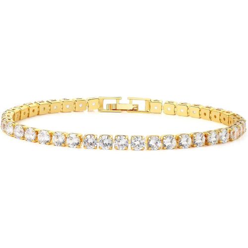 Eryi-Bracelet Femme Argent Cristal Zirconium Bracelet Jonc Femme Or Bijoux Cadeau Femme Anniversaire Amitie Maman Personnalisé Bracelets Silver