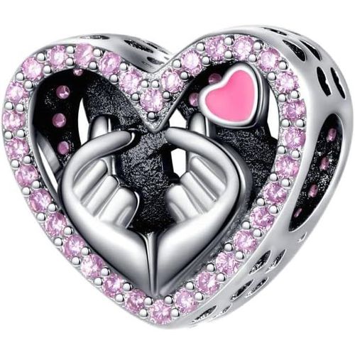 Eryi-Charmes Animaux Personnages Vie Pour Bracelets - Charms De Perles Ajourées En Argent Sterling 925, Charmes De Coeur D'amour Pour Bracelets Et Colliers Pour Femmes Filles