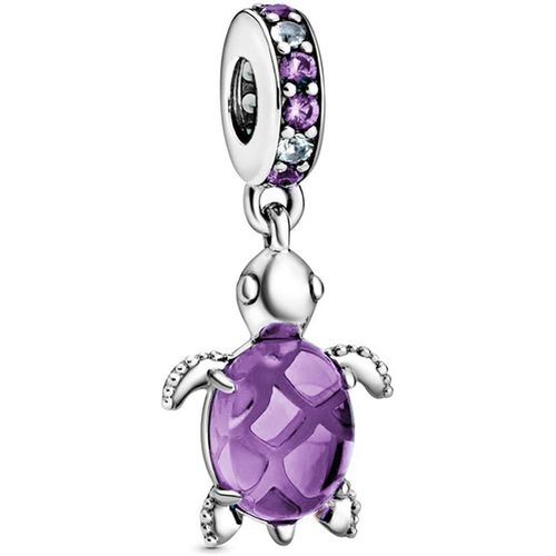 Eryi-1 Pcs Charms Tortue Perle Pendentif Bracelet Pour Européen Bracelets Cadeaux De Fête Des Mères Pour Femmes - Violet