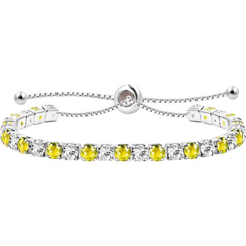 Eryi-Bracelet Tennis Plaqué Platine Ajustable Avec Zirconia Étincelants \U2013 Bijoux Tendance Pour Femmes Ya4375