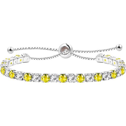 Eryi-Bracelet Tennis Plaqué Platine Ajustable Avec Zirconia Étincelants \U2013 Bijoux Tendance Pour Femmes Ya4375