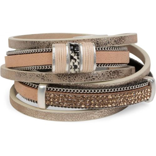 Eryi-Bracelet Enroulé Vintage Avec Strass, Chaîne En Métal Et Fermeture Magnétique, Avec Trois Rangs, Bracelet, Femmes 05040024