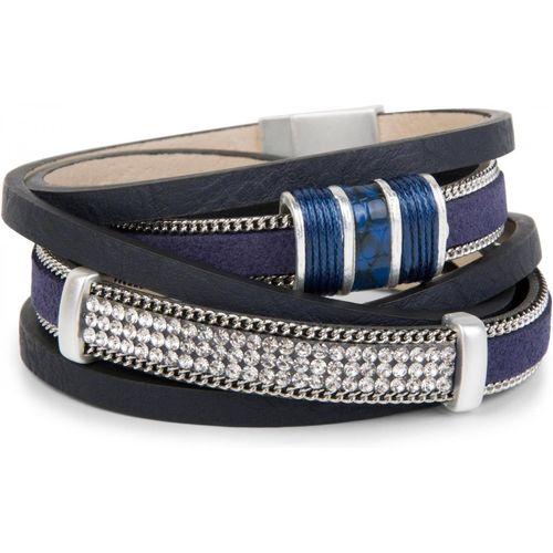 Eryi-Bracelet Enroulé Vintage Avec Strass, Chaîne En Métal Et Fermeture Magnétique, Avec Trois Rangs, Bracelet, Femmes 05040024
