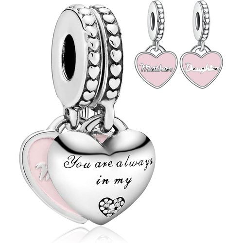Eryi-Charm Mère Fille Famille Amis Pour Femme Argent Sterling 925 Breloque Bracelets Colliers Pendentifs