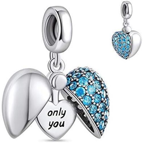 Eryi-\U201ci Love You\U201d Amour C?ur Perles Charms Argent Sterling 925 Breloque Bead Compatible Pour Européen Bracelets