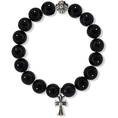 Eryi-Bracelet Pierre Naturel Précieuse Avec Charm Chrome Croix Plaqué Argent Sterling 925 Pour Hommes Et Femmes Bracelet Unisex