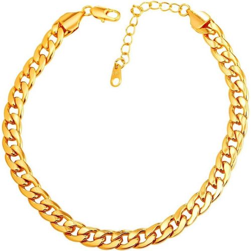 Eryi-Chaîne De Cheville Femme Plaqué Or Blanc/Jaune/Rose Bracelet De Pieds À Maille Gourmette Accessoire Parfait En Eté Pour Filles