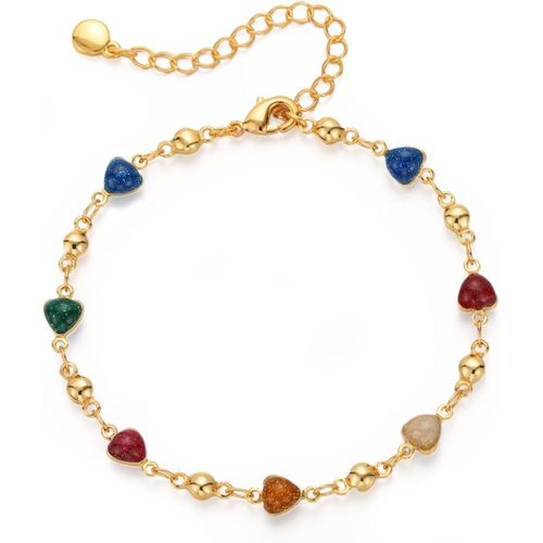 Eryi-Bracelet À Pendentifs De Coeur Pour Femmes, Bracelet De Perles Pour Femmes Simple Et Elégant, Bracelet Double Chaîne Bijoux De Mode Pour Fêtes Rendez-Vous Pour Filles