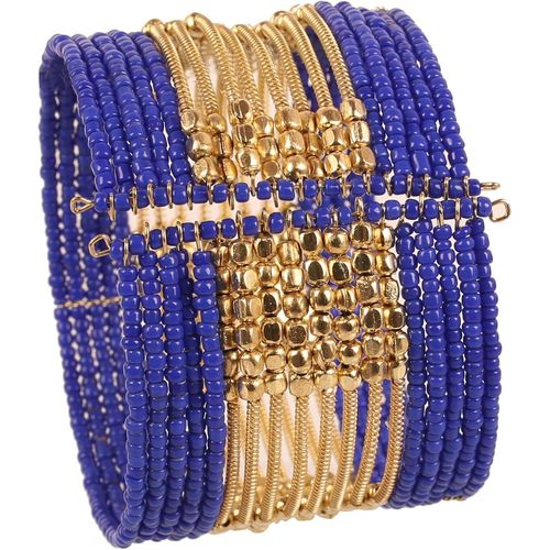 Eryi-New Indian Bollywood Exotic Handcrafted Turkish Touch Enchanting Tribal Boho Fashion Free Size Designer Jewelry Cuff Bracelet In Oxidised Antique Gold & Silver Tone For Women.