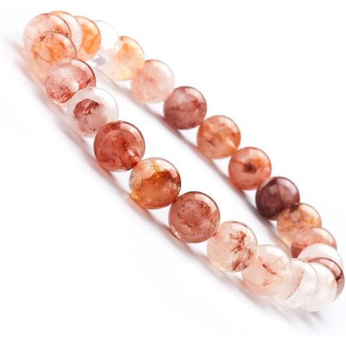 Eryi-Bracelet Chakra Pierres Naturelles, Perle Ronde Bijoux Élastique Pour Femme Et Homme