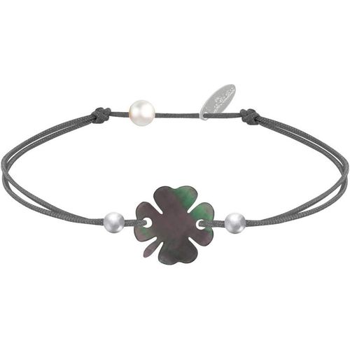 Eryi-- Bracelet Trèfle Nacre Grise Et Perles D'argent 925 - Classics
