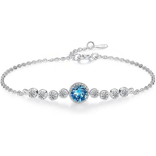 Eryi-Bracelet En Argent Bracelets En Zircone Cubique Bracelet À Maillons Délicats Pour Femmes