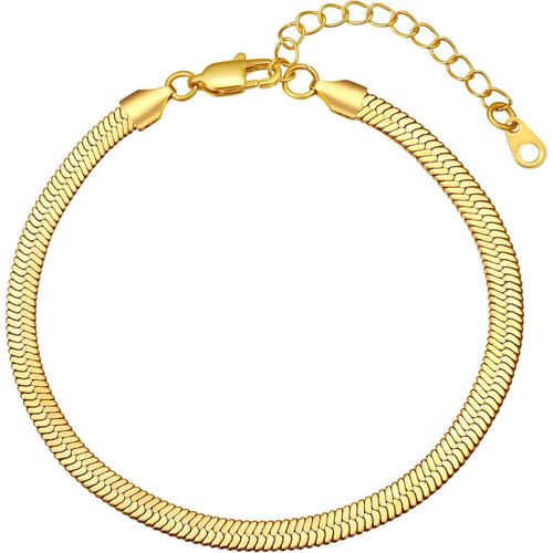 Eryi-Chaine De Cheville Serpent Femme Acier/Or/Noir/Or Rose Bracelet De Pied Choker 3/5 Mm Ras De Cou Inoxysable Gourmette Fille Large Acier