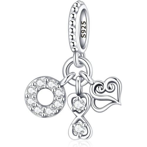 Eryi-Pendentif Charm Pour Femmes En Argent 925 - Perles Compatibles Avec Les Bracelets Pandora Et Les Colliers, Compatibles Avec Les Bracelets Européens Pour Femmes Et Filles, Modèle X2