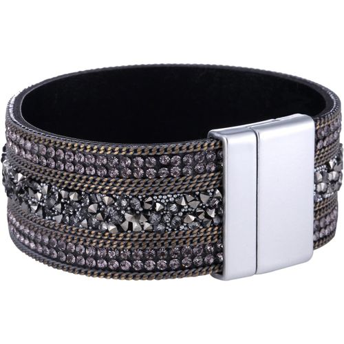 Eryi-Bracelet Pour Femme Avec Strass Et Zircons Et Fermeture Magnétique