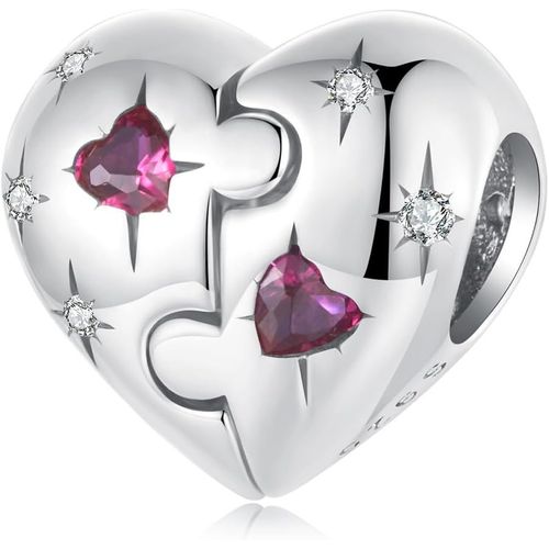 Eryi-"Je T'aime (Je T'aime) Coeur Perle Pendentif Femme Argent Sterling 925 Coeur Pendentif Et 5a Zircon Compatible Bracelet Européen
