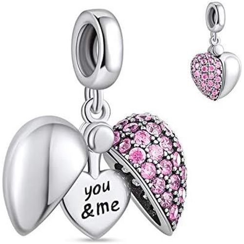 Eryi-\U201ci Love You\U201d Amour C?ur Perles Charms Argent Sterling 925 Breloque Bead Compatible Pour Européen Bracelets