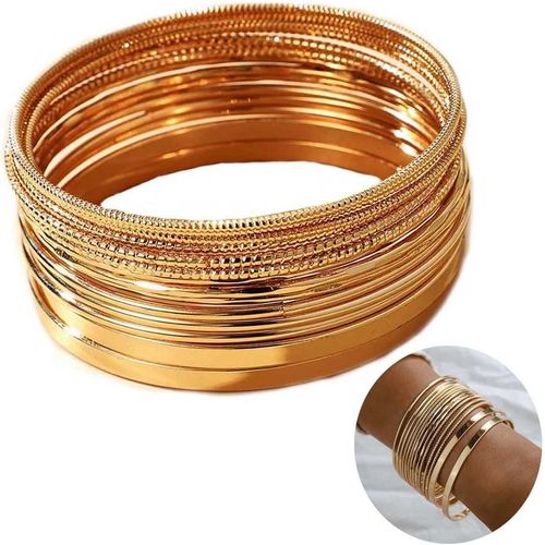 Eryi-Ensemble De Bracelets Larges Brillants Multicouches Ensemble D'accessoires À Main Fantaisie En Or Bijoux Réglables Pour Femmes Et Filles