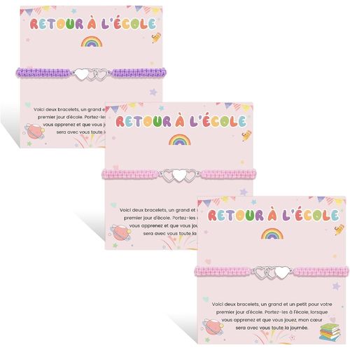 Eryi-Cadeau Mère Fille Bracelet Mère Fille Bracelet Fille Rentrée Des Classes Retour À L'école Rentrée Scolaire Idee Cadeaux Fille Pour Premier Jour D'école Cadeaux Fête Des Mères