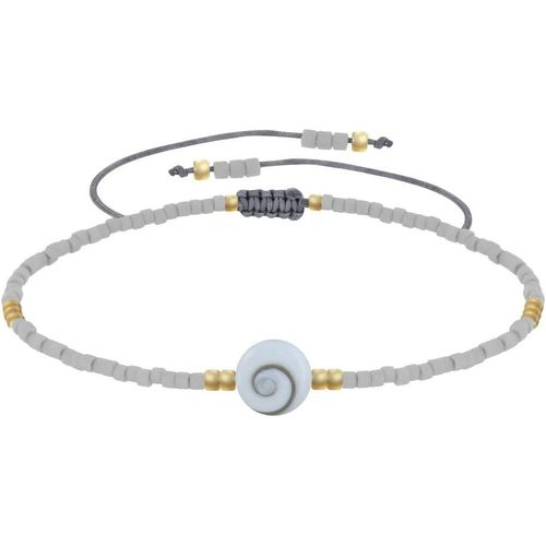 Eryi-- Bracelet Lien Oeil De Sainte Lucie Et Petites Perles Mates