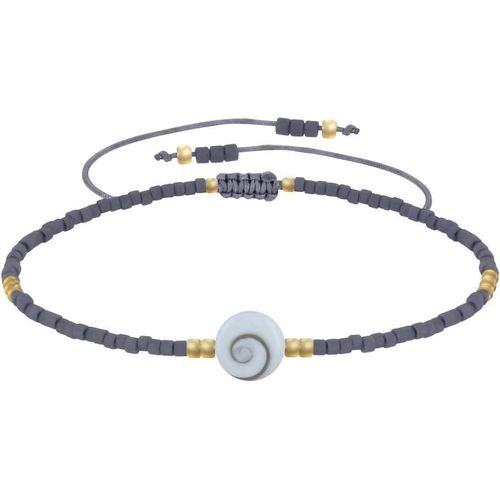 Eryi-- Bracelet Lien Oeil De Sainte Lucie Et Petites Perles Mates