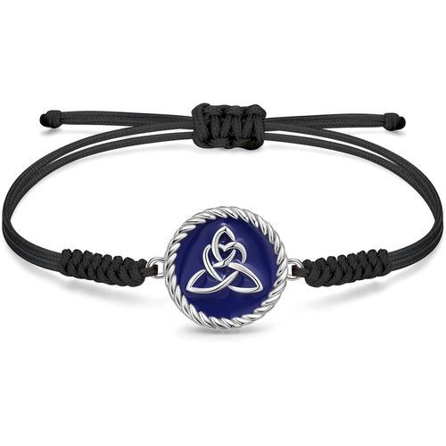 Eryi-Bracelet Corde Femme Original, Pendentif En Émail En Argent 925, Chaîne De Corde Réglable Faite À La Main, Cadeaux De Bijoux Pour Femme
